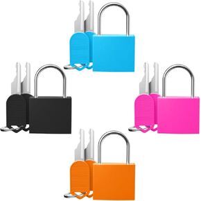 4 قطع أقفال حقيبة مع مفاتيح، أقفال أمتعة صغيرة متعددة الألوان، قفل معدني لحقيبة الظهر، الصناديق، حقيبة الكمبيوتر المحمول، خزانة الصالة الرياضية in Kuwait