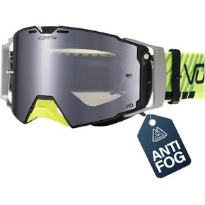 Dirt Bike Goggles Over Glasses Anti-Fog, Motorcycle Protective Eyewear Motocross Goggles for Men Women