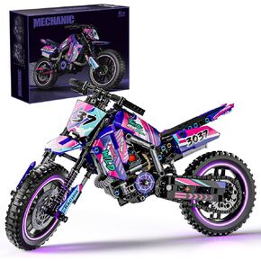 Mesiondy Motorcycle Building Block Set - 476 PCS Collectible Motorcycle Display Model,Motorbike Toy Collection Brick Kit for Adults Kids Boys Ages 6 7 8 9 10 11 12+ Years Old ﻿