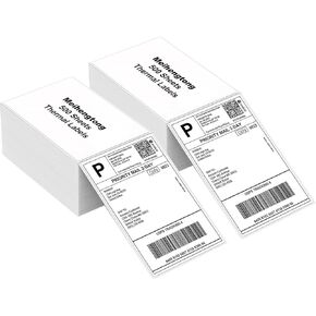 Meihengtong 4x6 Shipping Label Direct Thermal Fan-Fold Postage Mailing Label Paper, Pack of 500 (Commercial Grade)