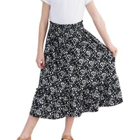 Girls Long Skirt Maxi for Girls Kids Ruffle High Waisted Skirts Summer Cute Boho Clothes