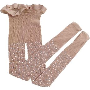 Toddler Girls Fishnet Tights Stockings Sparkle Tights Kids Glitter Rhinestone Hollow Out Pantyhose Mesh Leggings Socks