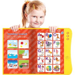 ABC Learning For Toddlers Sound Book, Ideal for Learning & Education Toys, Speech Therapy Toys, Preschool Learning Toys, 8 Page Toddler Activity Book Learning Alphabets, Animal, Speak and Spell & More