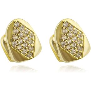 Psivika 2PC Diamond Grills Gold Plated Big Diamond Single Grills Cap for Your Teeth Grillz Men Women Hip Hop Jewelry Gift