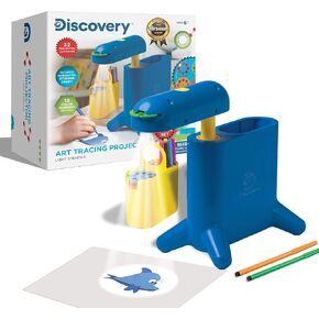 Discovery Kids Art Tracing Projector Kit for Kids, 32 Stencils and 12 Markers Included, Easy Portable Learn to Draw Sketch Machine