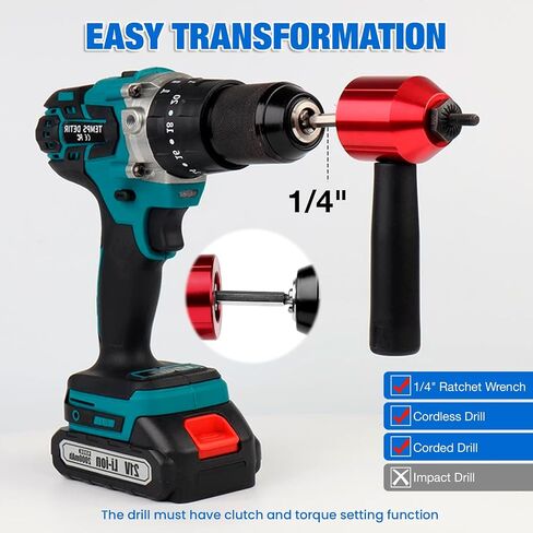 YUZES Rivet Nut Tool Drill Adapter Kit, Labor-Saving Rivet Nut Gun Cordless with 12 Mandrels and 260 PCS Rivet Nuts, Rivnut Tool Kit for Nutsert, Cars, Metalwork, Home Improvement, DIY - 30 Series in Saudi Arabia