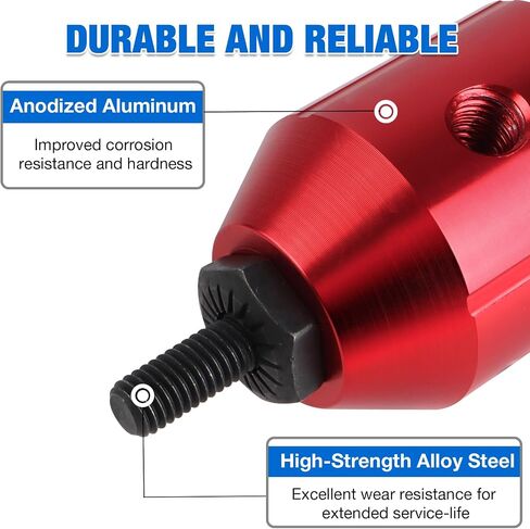 YUZES Rivet Nut Tool Drill Adapter Kit, Labor-Saving Rivet Nut Gun Cordless with 12 Mandrels and 260 PCS Rivet Nuts, Rivnut Tool Kit for Nutsert, Cars, Metalwork, Home Improvement, DIY - 30 Series in Saudi Arabia