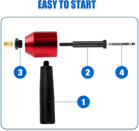 YUZES Rivet Nut Tool Drill Adapter Kit, Labor-Saving Rivet Nut Gun Cordless with 12 Mandrels and 260 PCS Rivet Nuts, Rivnut Tool Kit for Nutsert, Cars, Metalwork, Home Improvement, DIY - 30 Series in Saudi Arabia