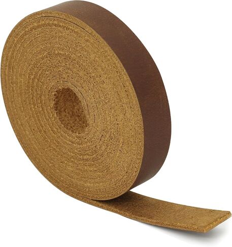 ABIDISO Flat Leather Strap for Crafts, 2 MM Thickness Full Grain Leather Strip for DIY Art & Craft Projects - 1/2 Inch Wide 72.5 Inches Long Brown in Kuwait