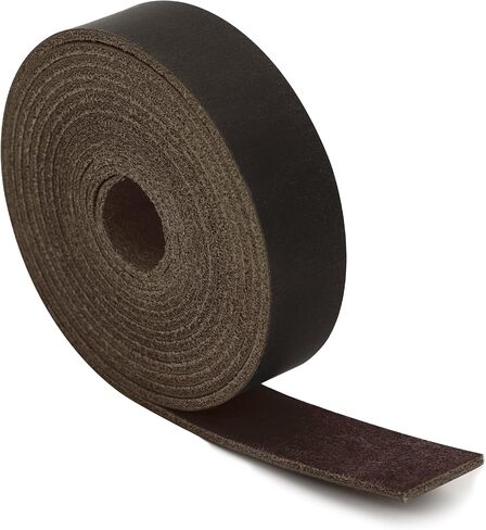 ABIDISO Flat Leather Strap for Crafts, 2 MM Thickness Full Grain Leather Strip for DIY Art & Craft Projects - 1/2 Inch Wide 72.5 Inches Long Brown in Kuwait