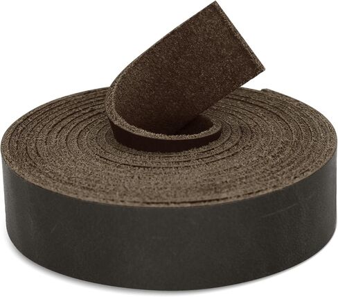 ABIDISO Flat Leather Strap for Crafts, 2 MM Thickness Full Grain Leather Strip for DIY Art & Craft Projects - 1/2 Inch Wide 72.5 Inches Long Brown in Kuwait
