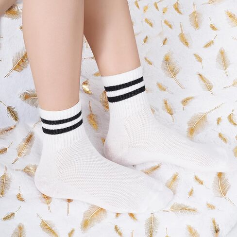 4 Pairs of Boys' Athletic Socks Children's Soft Cotton Striped Socks Boys and Girls Retro Striped Socks in Saudi Arabia