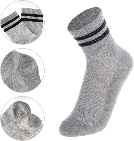 4 Pairs of Boys' Athletic Socks Children's Soft Cotton Striped Socks Boys and Girls Retro Striped Socks in Saudi Arabia