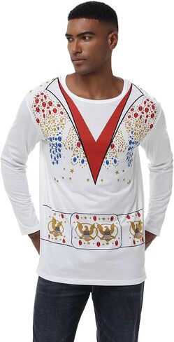 Men's Halloween Costumes Adult Size S-4XL, 3D Print T-Shirt Unisex Men and Women Novelty Tee in Saudi Arabia