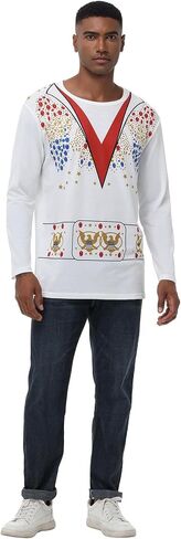 Men's Halloween Costumes Adult Size S-4XL, 3D Print T-Shirt Unisex Men and Women Novelty Tee in Saudi Arabia
