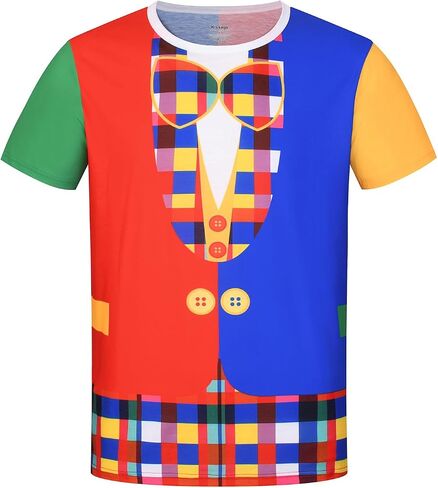 Men's Halloween Costumes Adult Size S-4XL, 3D Print T-Shirt Unisex Men and Women Novelty Tee in Saudi Arabia