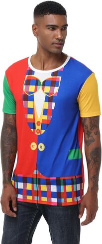 Men's Halloween Costumes Adult Size S-4XL, 3D Print T-Shirt Unisex Men and Women Novelty Tee in Saudi Arabia
