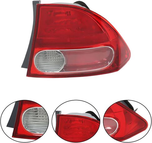 LABLT Tail Light Cover Replacement for 2006 2007 2008 Honda Civic Sedan Right Side Tail Stop Lamp No Bulbs 33501SNAA02 HO2801165 in Saudi Arabia