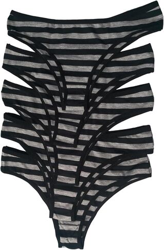 Women's low-waisted cotton shorts, ladies' bikini style underwear.(5Pcs) in Kuwait