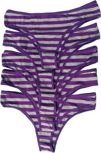 Women's low-waisted cotton shorts, ladies' bikini style underwear.(5Pcs) in Kuwait