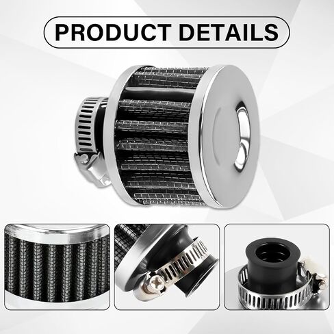 Valve Cover Breather Filter 18mm K-swap Vent Crankcase Breathe Car Accessories for Acura Integra RSX Civic K-Series US K-swap K20 K20A K24 in Saudi Arabia