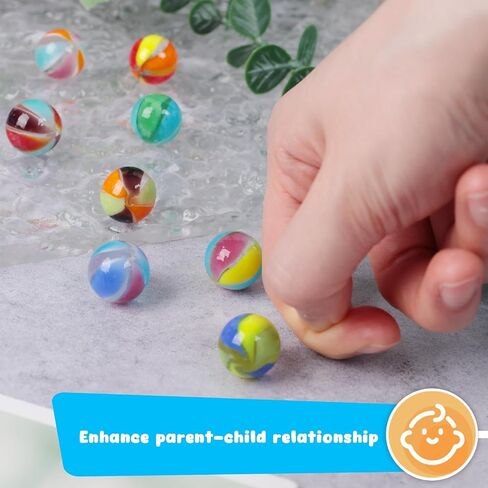 AMOR PRESENT 10PCS Glass Marbles, 0.63 Inch Colorful Glass Marbles in Tinplate Box for Kids Games in Saudi Arabia