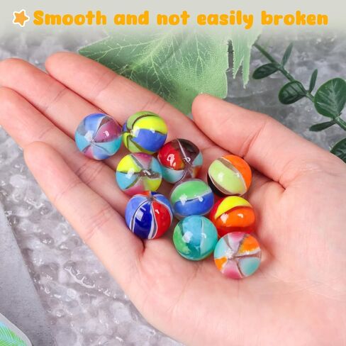 AMOR PRESENT 10PCS Glass Marbles, 0.63 Inch Colorful Glass Marbles in Tinplate Box for Kids Games in Saudi Arabia