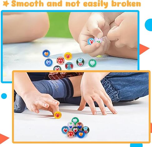 هدية AMOR 10 قطع من الكرات الزجاجية، كرات زجاجية ملونة مقاس 0.63 بوصة في صندوق صفيح لألعاب الأطفال in Kuwait