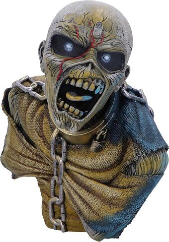 Nemesis Now Iron Maiden Piece of Mind Bust Box (Small) 12cm, Resin, Officially Licensed Iron Maiden Merchandise, Piece of Mind Eddie Bust Box, Bust and Storage Box, Cast in Resin, Hand-Painted in Kuwait