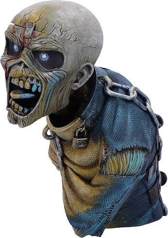 Nemesis Now Iron Maiden Piece of Mind Bust Box (Small) 12cm, Resin, Officially Licensed Iron Maiden Merchandise, Piece of Mind Eddie Bust Box, Bust and Storage Box, Cast in Resin, Hand-Painted in Kuwait