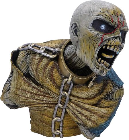 Nemesis Now Iron Maiden Piece of Mind Bust Box (Small) 12cm, Resin, Officially Licensed Iron Maiden Merchandise, Piece of Mind Eddie Bust Box, Bust and Storage Box, Cast in Resin, Hand-Painted in Kuwait