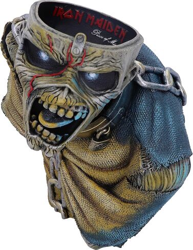 Nemesis Now Iron Maiden Piece of Mind Bust Box (Small) 12cm, Resin, Officially Licensed Iron Maiden Merchandise, Piece of Mind Eddie Bust Box, Bust and Storage Box, Cast in Resin, Hand-Painted in Kuwait
