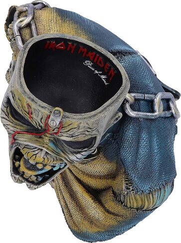 Nemesis Now Iron Maiden Piece of Mind Bust Box (Small) 12cm, Resin, Officially Licensed Iron Maiden Merchandise, Piece of Mind Eddie Bust Box, Bust and Storage Box, Cast in Resin, Hand-Painted in Kuwait