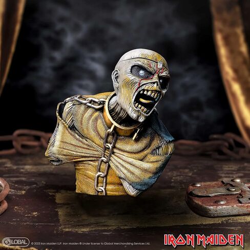 Nemesis Now Iron Maiden Piece of Mind Bust Box (Small) 12cm, Resin, Officially Licensed Iron Maiden Merchandise, Piece of Mind Eddie Bust Box, Bust and Storage Box, Cast in Resin, Hand-Painted in Kuwait