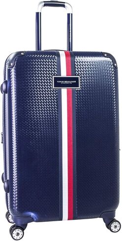 Tommy Hilfiger Upright Luggage Hardside Expandable Spinner Luggage with TSA Lock, Navy, 28 Inch in Saudi Arabia