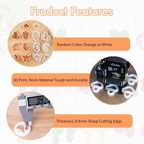 Puocaon Ghost Polymer Clay Cutters - قواطع طين الهالوين لصنع المجوهرات من طين البوليمر، قواطع طين بوليمر مخيف للأقراط، قواطع أقراط طين البوليمر الشبح اللطيفة 5 أشكال in Saudi Arabia
