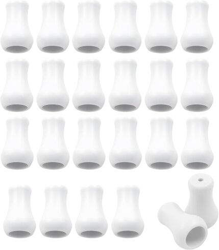 12Pcs White Plastic Pull Cord Tassel, Plastic Drawstring Tassels Window Blind Cord Knobs Drops Pull End for Blinds Pull Cords, Roman Shades Curtain Crafts in Kuwait