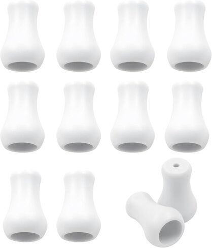 12Pcs White Plastic Pull Cord Tassel, Plastic Drawstring Tassels Window Blind Cord Knobs Drops Pull End for Blinds Pull Cords, Roman Shades Curtain Crafts in Kuwait