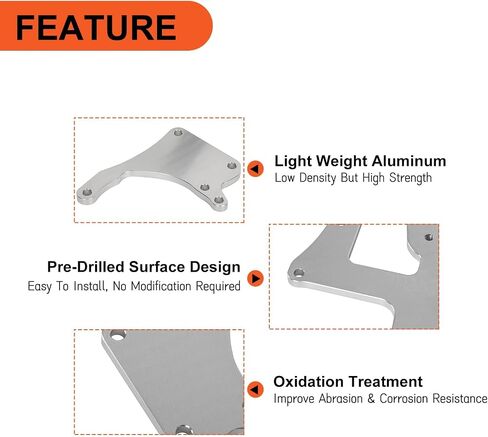 ECOTRIC LS محرك اعوج قوس المولد وتحويل مضخة التوجيه السلطة متوافق مع 4.8L 5.3L 6.0L 6.2L محركات الشاحنات وسيارات الدفع الرباعي LS1 LS2 LS3 LS6 محركات in Saudi Arabia