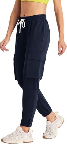 Future Flow Women Cargo Sweatpants Joggers Cotton Baggy Comfy Workout Pants with Pockets in Saudi Arabia