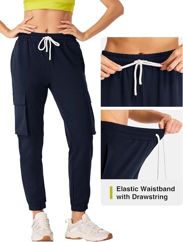 Future Flow Women Cargo Sweatpants Joggers Cotton Baggy Comfy Workout Pants with Pockets in Saudi Arabia