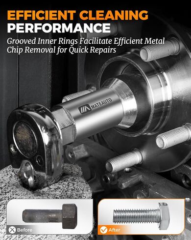 Axle Spindle Rethreading Kit,16 Piece Precision Restorer Master Repair Kit, Essential Tool for Mechanics - Includes Thread File and Axle Spindle Thread Chaser Set (16 Piece) in Saudi Arabia