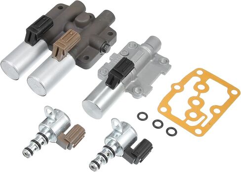 ACROPIX Transmission Shift Solenoid Replacement Fit for Honda Odyssey - Pack of 4 Silver Tone Bronze Tone Black Brown in Saudi Arabia