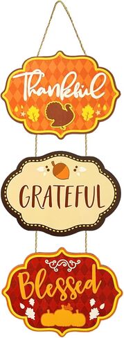 لافتة ترحيب لعيد الشكر، لافتة باب خشبية مباركة لتزيين الخريف لديكور المنزل في المزرعة وعيد الشكر in Kuwait
