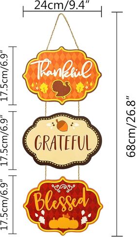 لافتة ترحيب لعيد الشكر، لافتة باب خشبية مباركة لتزيين الخريف لديكور المنزل في المزرعة وعيد الشكر in Kuwait