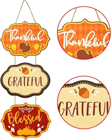 لافتة ترحيب لعيد الشكر، لافتة باب خشبية مباركة لتزيين الخريف لديكور المنزل في المزرعة وعيد الشكر in Kuwait