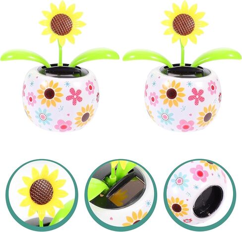 عباد الشمس الشمسية الرقص زهرة الشمسية الرقص الديكور الشمسي، تعمل بالطاقة الشمسية يتأرجح الرسوم المتحركة راقصة مكتب مكتب سيارة الديكور in Kuwait