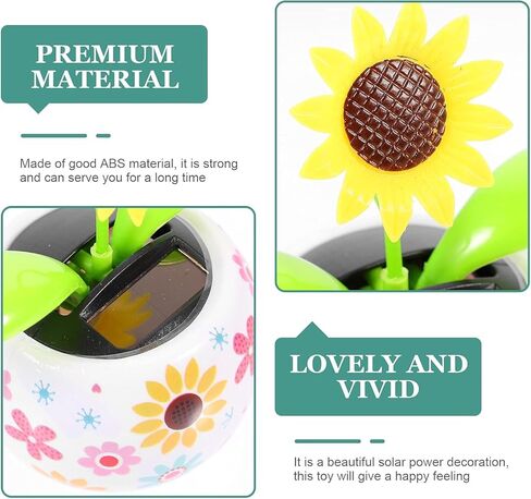 عباد الشمس الشمسية الرقص زهرة الشمسية الرقص الديكور الشمسي، تعمل بالطاقة الشمسية يتأرجح الرسوم المتحركة راقصة مكتب مكتب سيارة الديكور in Kuwait