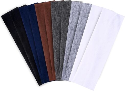 12 قطعة من عصابات الرأس النسائية غير القابلة للانزلاق عصابات شعر اليوغا للفتيات الرياضية والجري والتمرين من القماش الناعم باللون الأسود والأبيض والرمادي عصابات رأس مرنة للنساء إكسسوارات الشعر in Kuwait