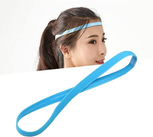 3Pcs Black Elastic Thin Sports Headband, Athletic Non Slip Skinny Headband for Women Men Boys Girls,Silicone Grip Hairband Mini Sweat Band for Workouts Cycling Football Running Yoga Basketball Gym in Saudi Arabia